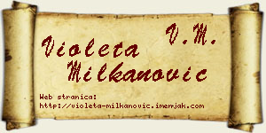 Violeta Milkanović vizit kartica